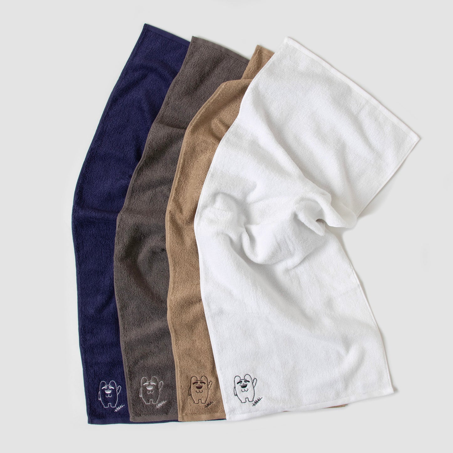 THING FABRICS × KIYOSHI フェイスタオル(ホワイト)