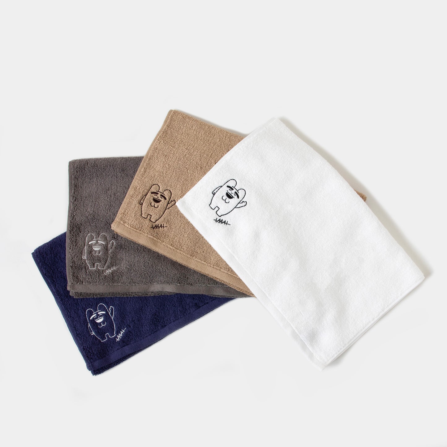THING FABRICS × KIYOSHI フェイスタオル(ホワイト)